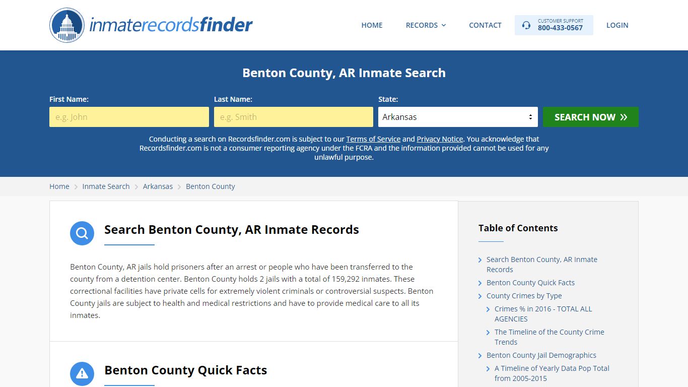 Benton County, AR Inmate Lookup & Jail Records Online